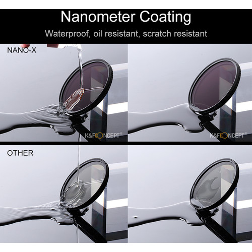 K&F Concept 82mm VND ND2-ND32 (1-5 Stop) Variable ND Filter Nano X Spot Nanotec Ultra-Slim Weather-Sealed KF01.1805V1 - 7